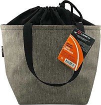 Сумка для обедов Lamark "Лён" серый, на шнурке 175*140*195мм