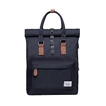 Рюкзак Черный 38*28*10см текстиль, 1отд., 3 наружн.кармана